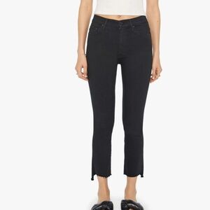Mother The Insider Crop Step Fray - Size 28 black